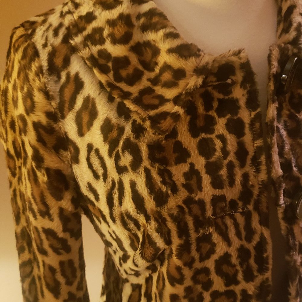 Charles Gray Leopard Print Jacket Size XS